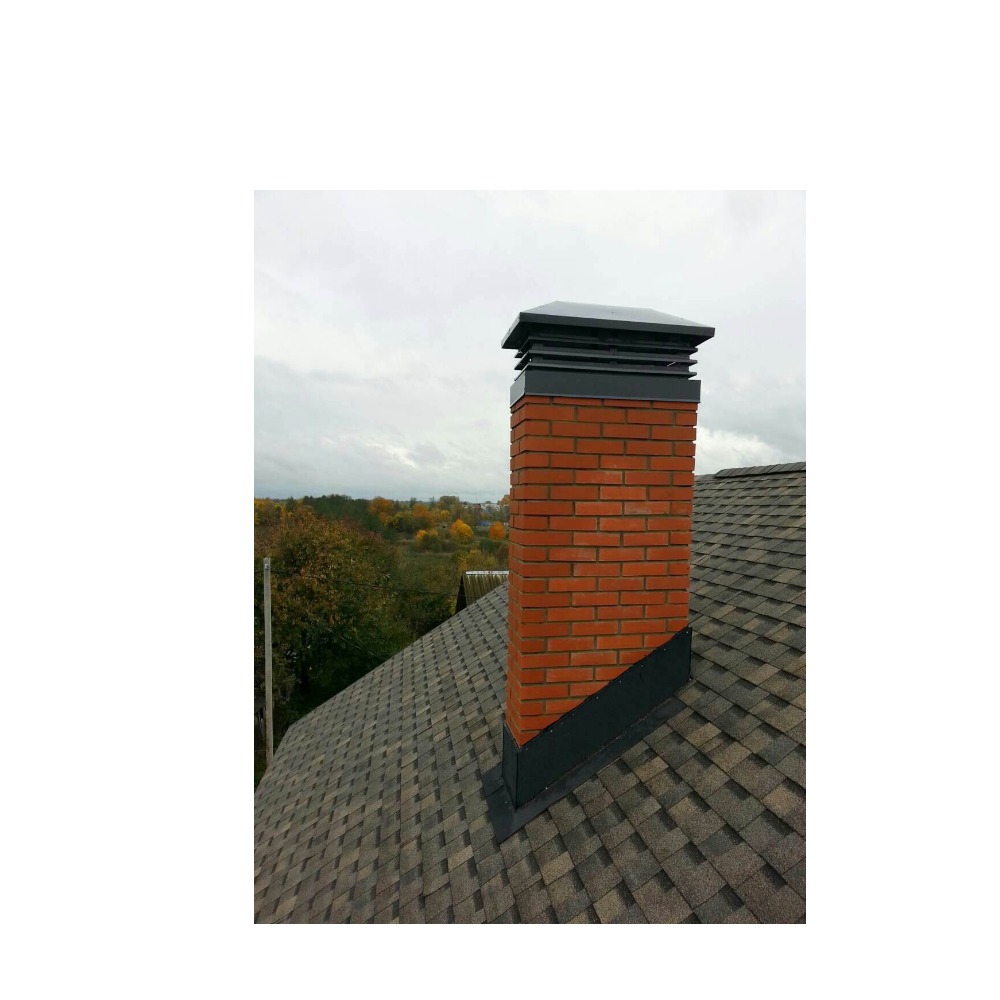 Узел крепления и жалюзийные элементы дымника на трубу